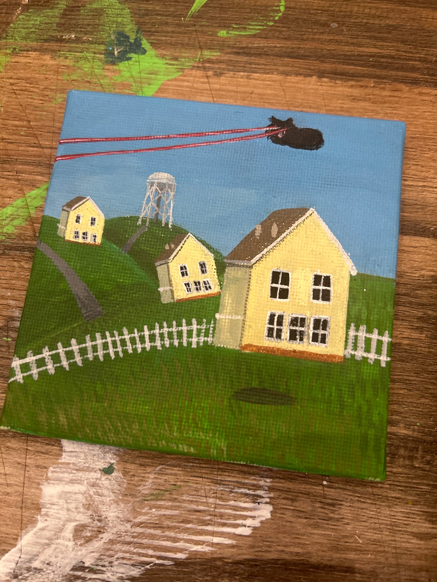 liminal space cat painting original