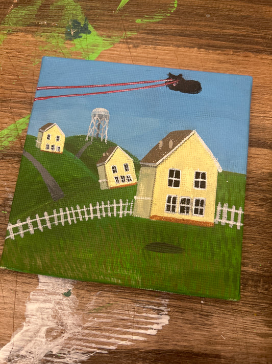 liminal space cat painting original