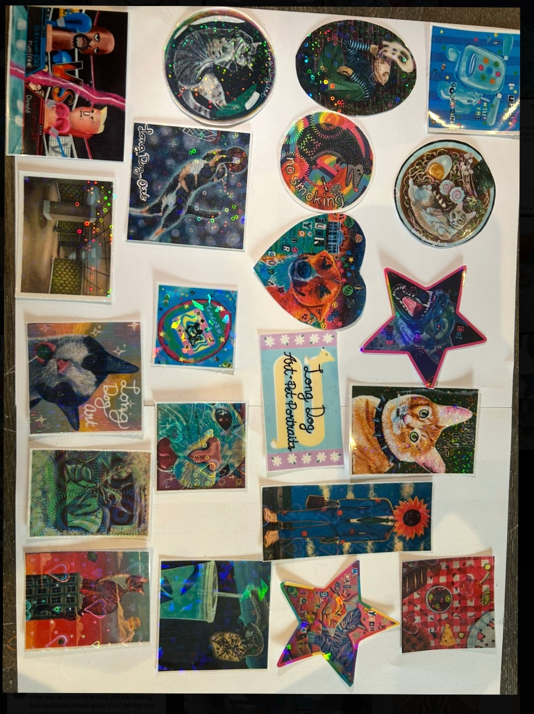 HOLOGRAPHIC & NON HOLOGRAPHIC MIX handcut sticker packs