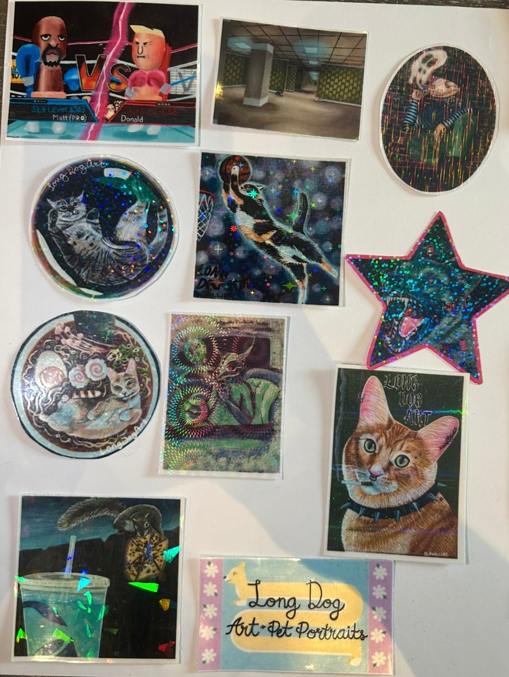 HOLOGRAPHIC & NON HOLOGRAPHIC MIX handcut sticker packs