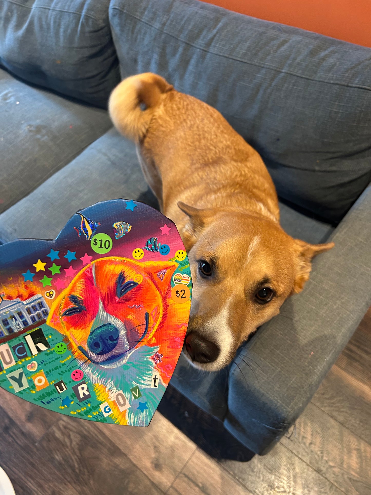 8” heart canvas commission slot (25% deposit)