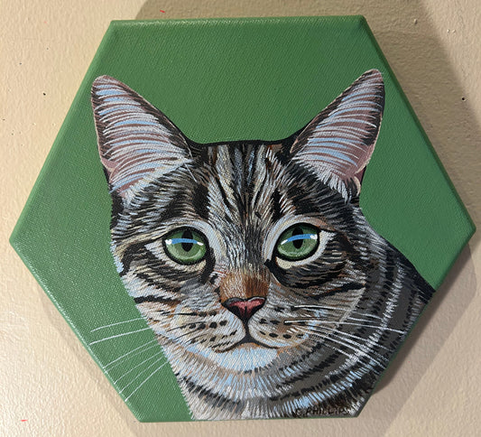 8" hexagon canvas (25% deposit)