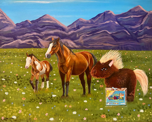 Original 16x20 Wild Wild Webkinz painting